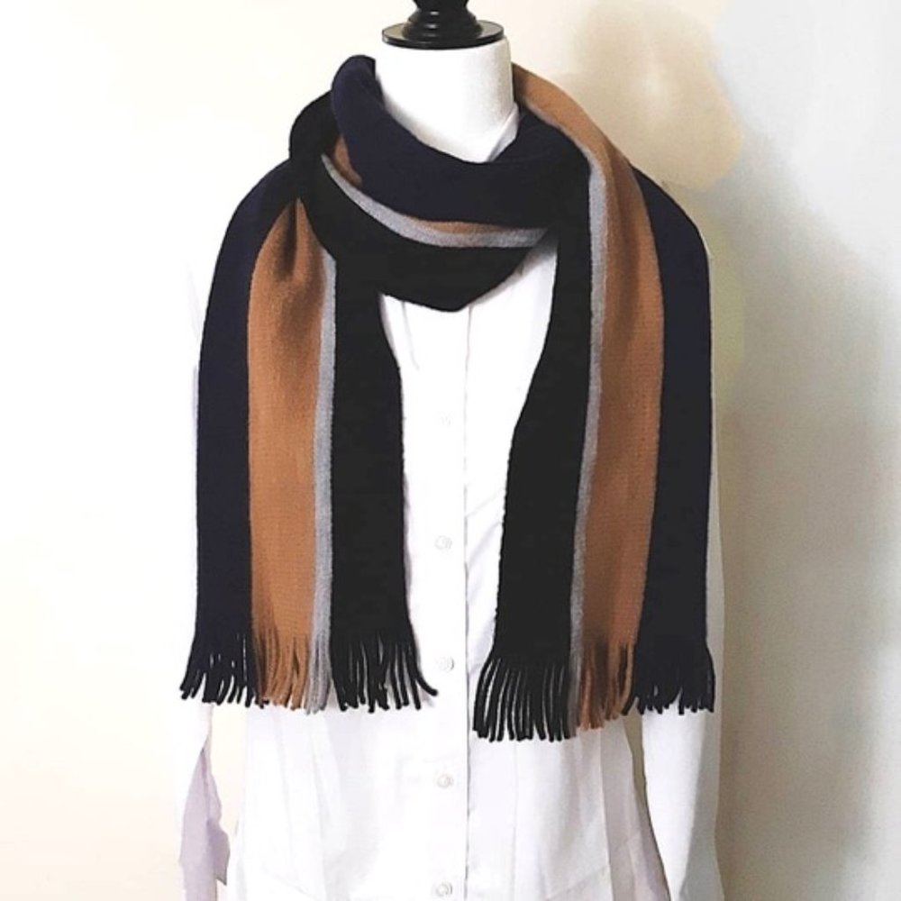 COUNTRY ROAD Men's Winter 100% Wool Long Scarf